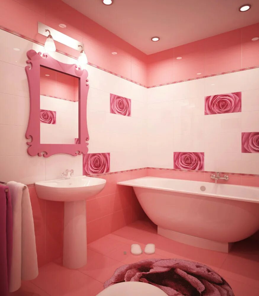 Плитка розовый цвет. Розовая ванная. Ванная в розовом цвете. Ванна в розовых тонах. Плитка для ванной комнаты розовая.