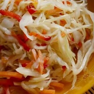 Салат капуста красный перец морковь