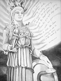 Богиня афина рисунок