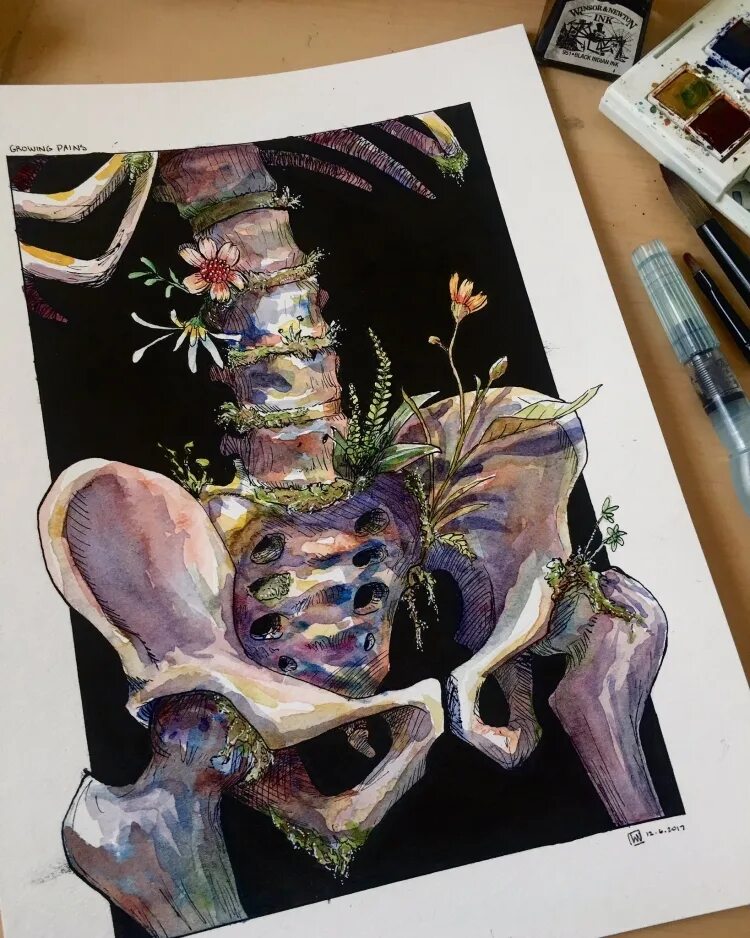 Эстетичные рисунки гуашью