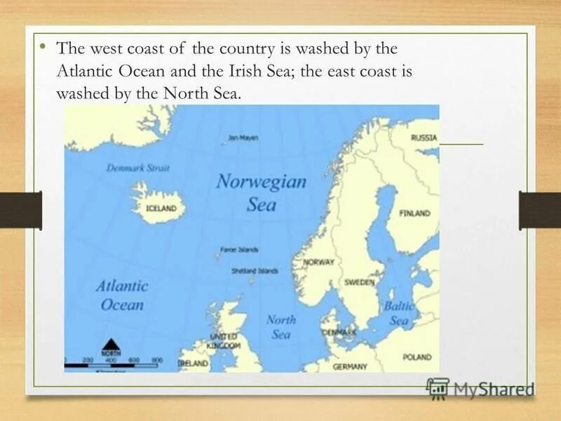 Britain is washed by. Britain is washed by