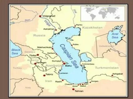 Каспийское море границы с какими странами