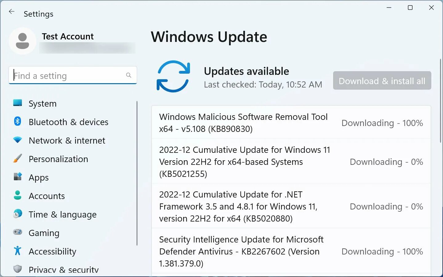 Cumulative update. Виндовс. Windows 11.