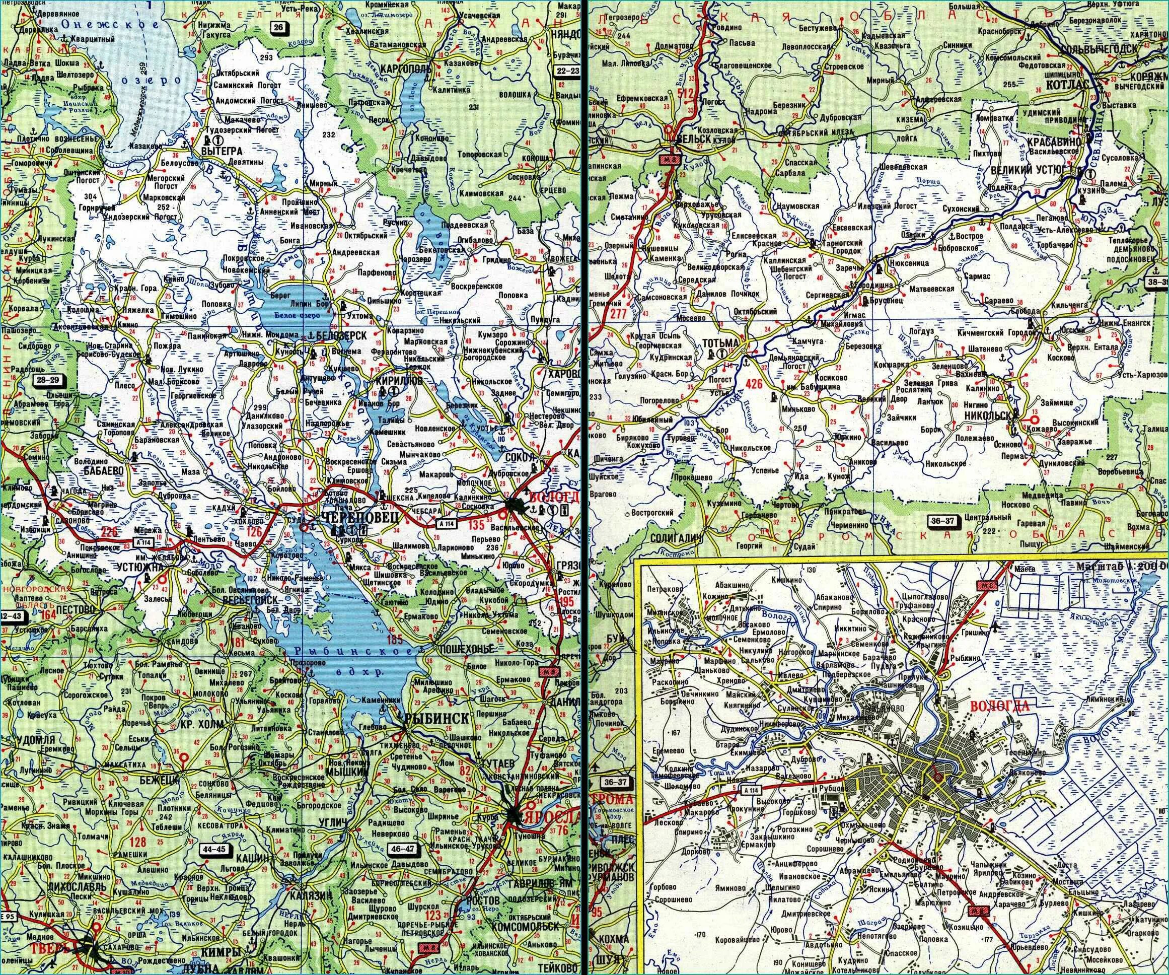 Автомобильные дороги Вологодской области. Карта автодорог Вологодской области. Карта Вологодской области подробная с деревнями. Карта дорог Вологодской области.