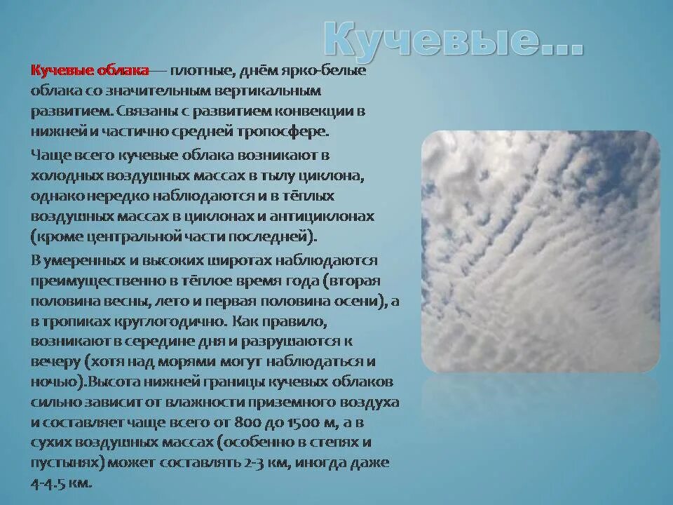 Нижняя граница облаков. Нижняя граница кучевых облаков. Сообщение про Кучевые облака. Кучевые облака характеристика. Облака плотные днем ярко белые.