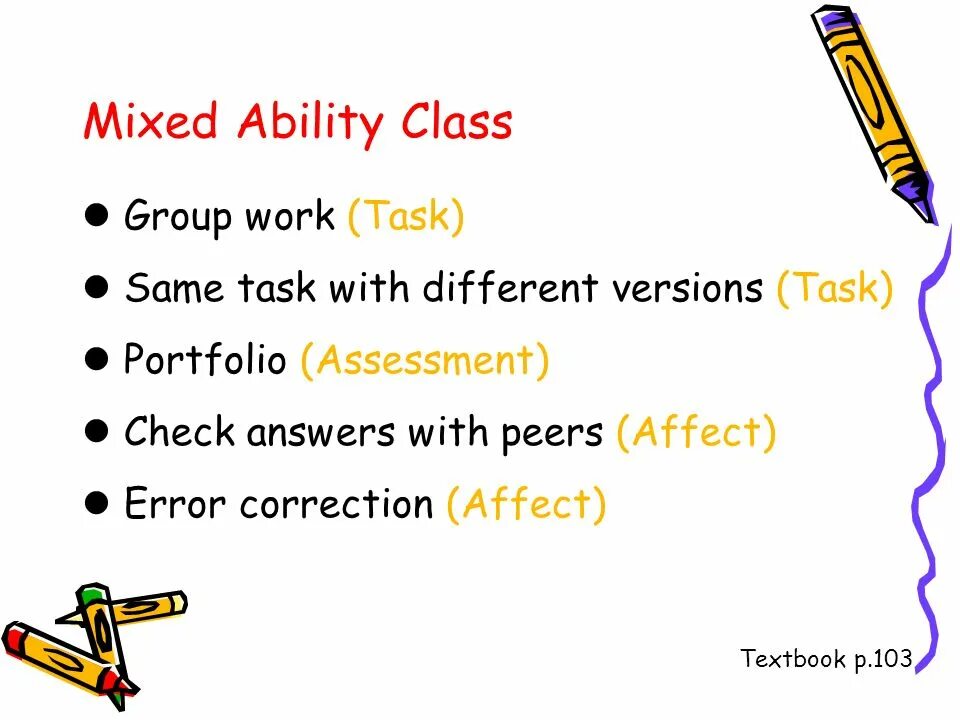 The same task. Planning for Mixed-ability classes. Mixed ability classes. Teaching English in Mixed ability classes. Teaching Mixed ability classes ppt.