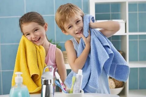 Children wash