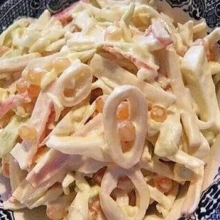 Салат из кальмаров без яиц