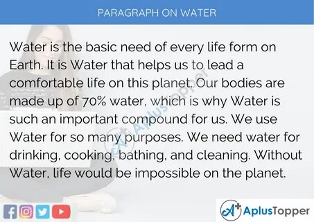 uses of water essay.