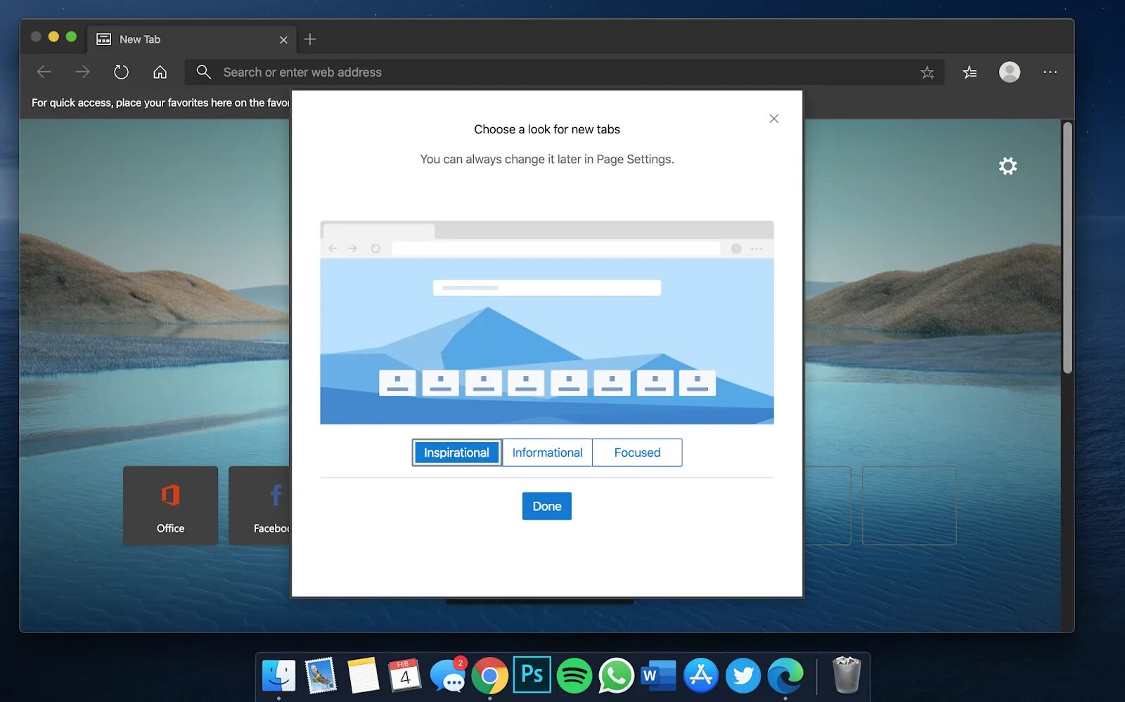 Edge mac os. Microsoft edge mac os. edge mac os удалить строку поиска.