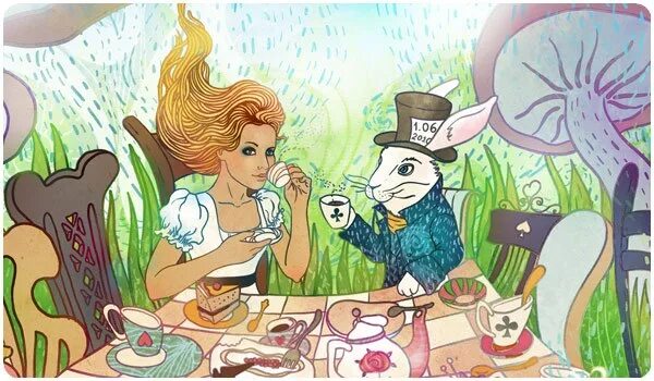 Алиса в Зазеркалье чаепитие у Шляпника. Алиса в стране чудес чаепитие у Шляпника. Шляпник и Алиса и кролик чаепитие. Чаепитие у Шляпника в Алисе. Алиса пьет чай