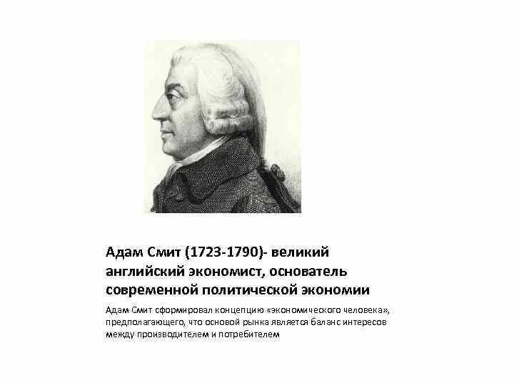 Английский экономист 1723-1790. Адама Смита (1723—1790). Идеи.
