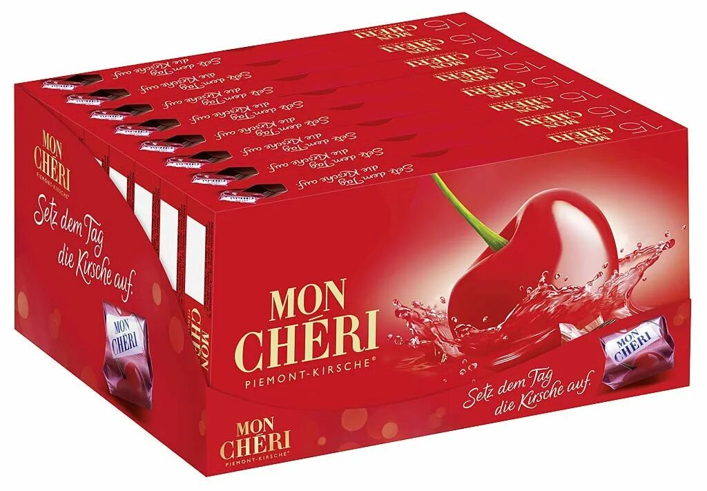 Конфеты Ferrero mon Cheri. Набор конфет mon Cheri. Конфеты Мон Шери с вишней. Конфеты с вишней и ликером Ферреро Мон Шери.