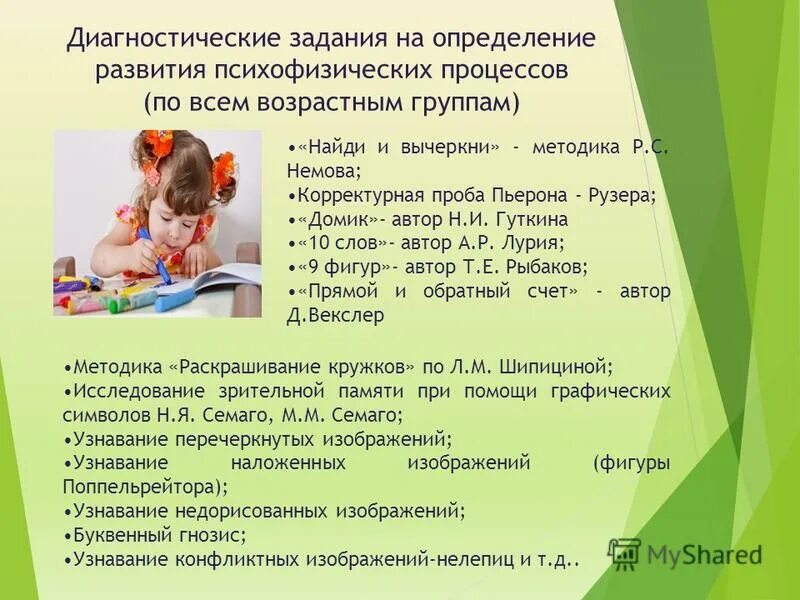 Уровень психофизического развития