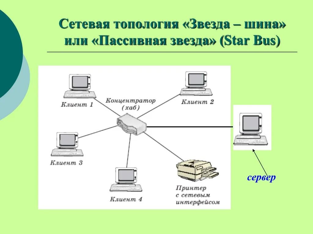 Топология локальных сетей шина кольцо звезда сетей. Сеть с комбинированной топологией «звезда-шина».. Топология звезда-шина схема. Топология типа «звезда - шина».