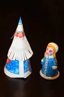 Как сделать снегурочку из бумаги