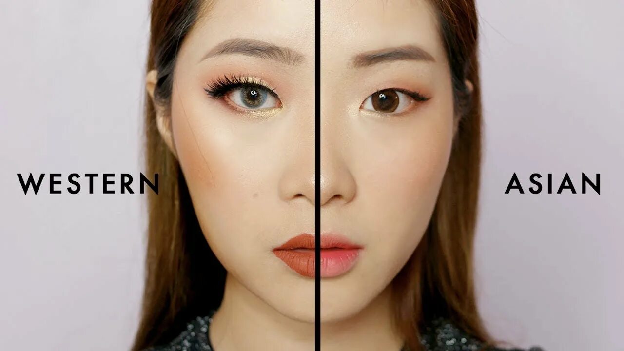 Asia v. Western Makeup vs Asian. Asian to European Makeup. European vs Asian. Asian vs European Eye.