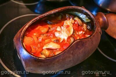 Рагу с овощами в горшочке