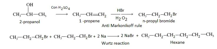 Гексан в пропанол 2. Схема превращения пропанола. Пропанол 1 в гексан. Пропанол 1 2. Реакция получения пропанола 1