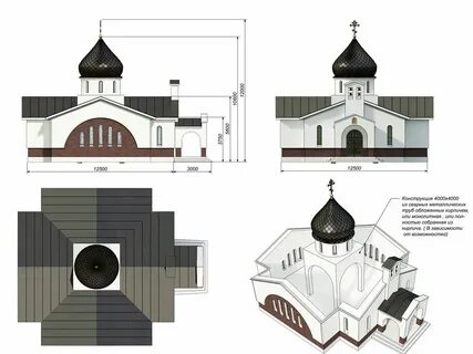 Проекты церквей из кирпича