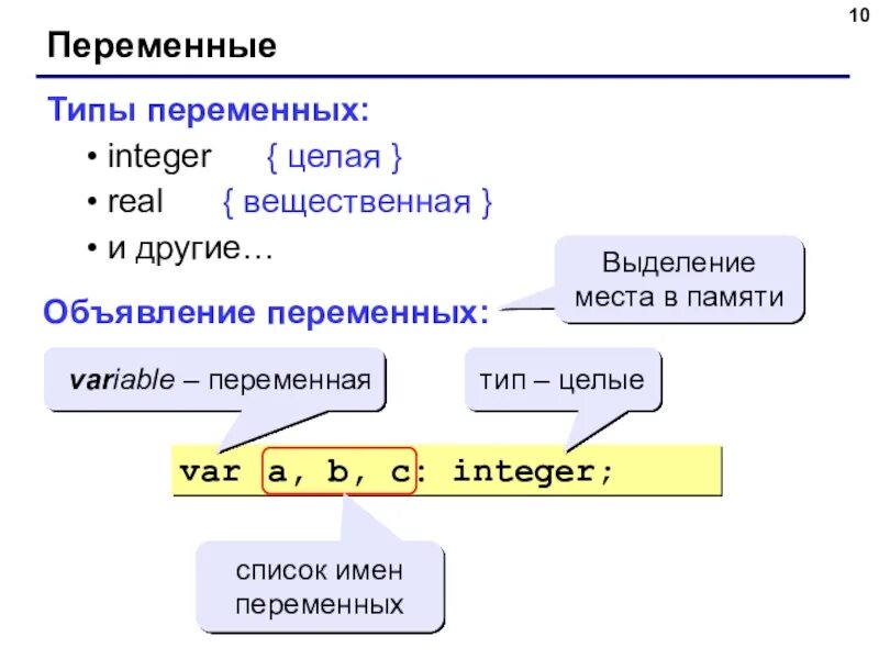 Переменная int ответ. Переменная и типы переменных. тип переменных integer это. переменная типа integer. тип переменных реал это.