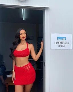 Maya Jama touched down in the Love Island villa in this stunning crocheted ...