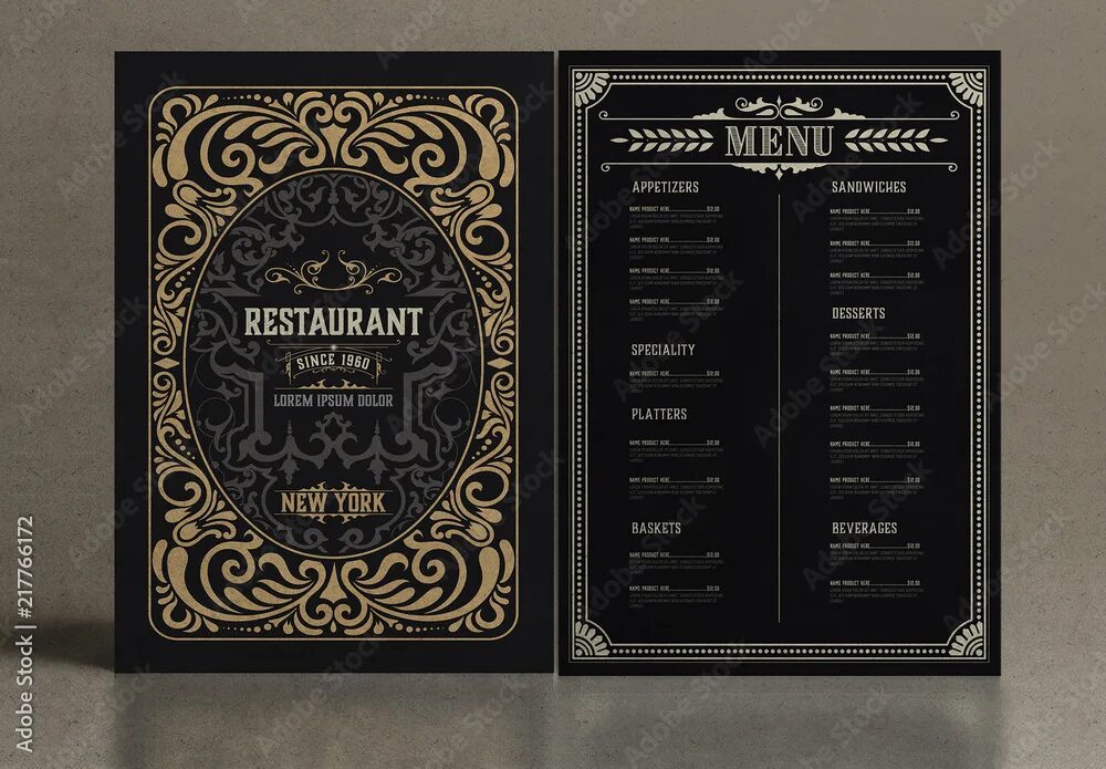 Menu layout