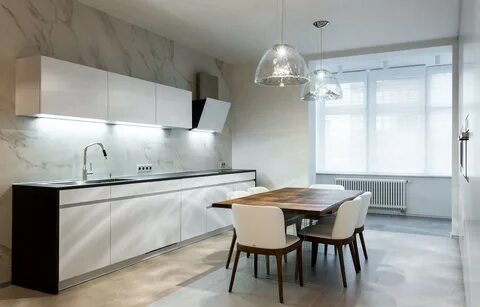 Дизайн кухни в стиле минимализм - готовые решения интерьеров.