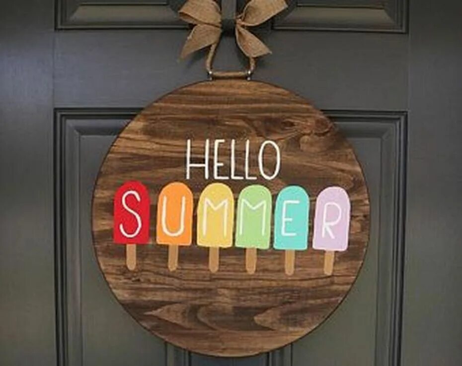 Hello 14. Summer Door Hanger. Поделка дверь лето. Лето Доорс. Door Hanger Design.