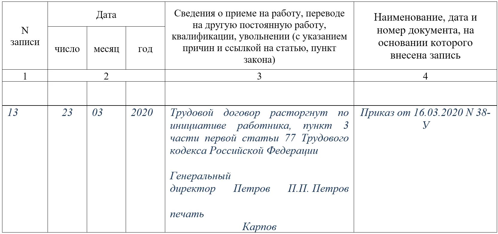 Увольнение работника по собственному желанию документы. Заполнение трудовой книжки по увольнению по собственному желанию. Запись в трудовой книжке об увольнении по собственному желанию. Приказ на увольнение по собственному желанию ст 80 ТК РФ. Увольнение по собственному желанию запись в трудовой.