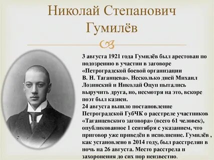 История н с гумилева