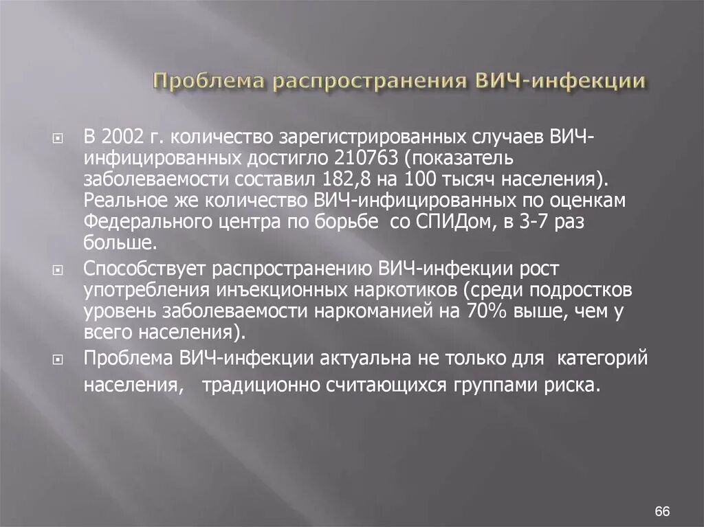 Проблема вич инфекции