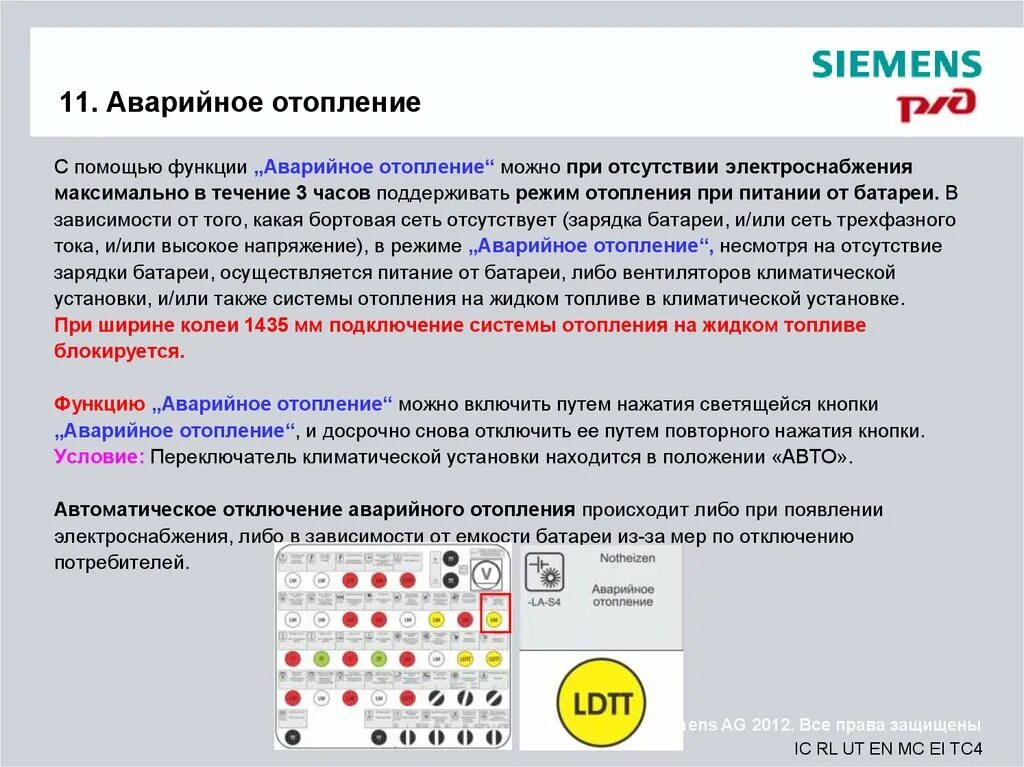 Функция аварийного отключения