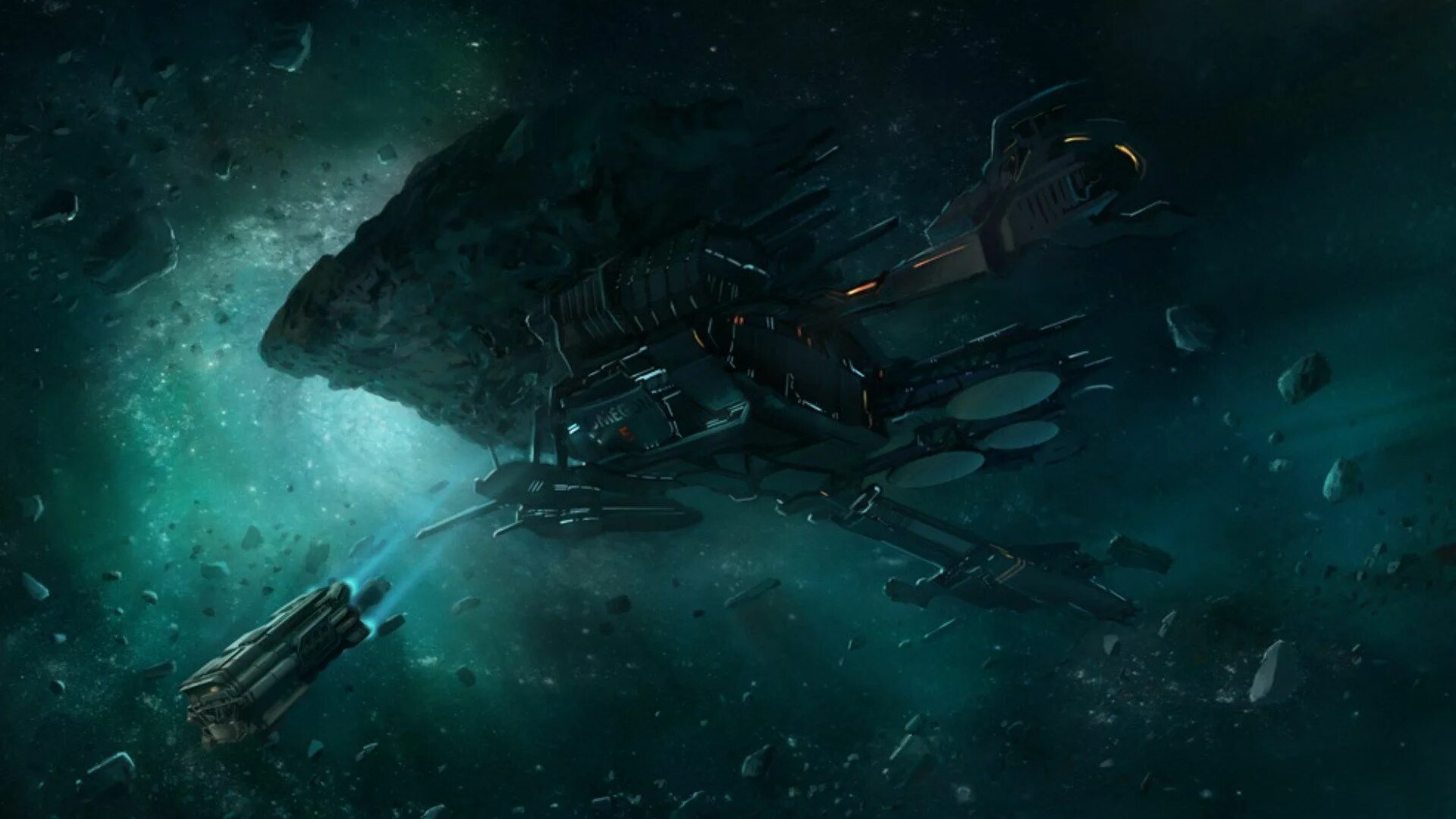 The wreck of the spaceship