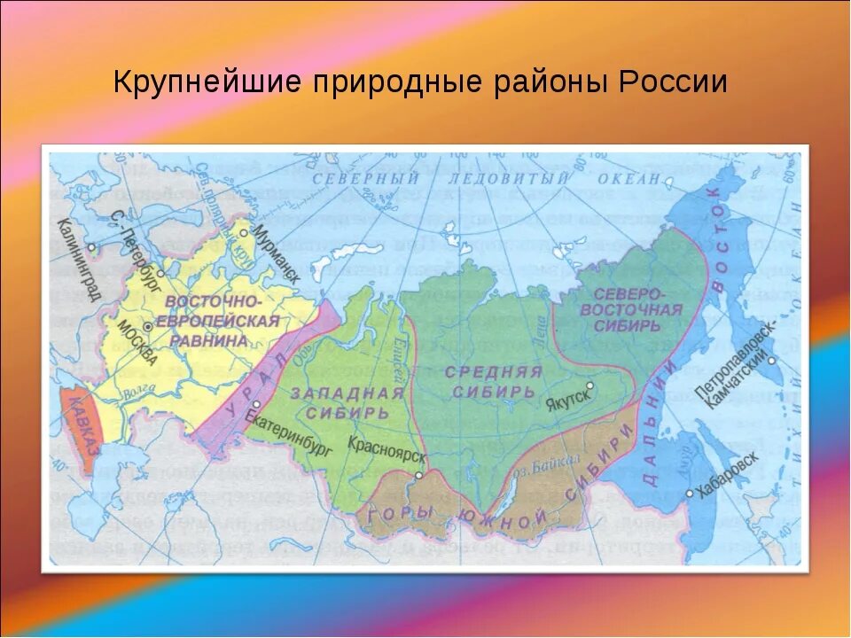 Крупные районы россии 8 класс. Физико-географические районы России карта. Карта физико-географического районирования России. Природные районы России 8 класс география карта. Границы природных районов России на карте.