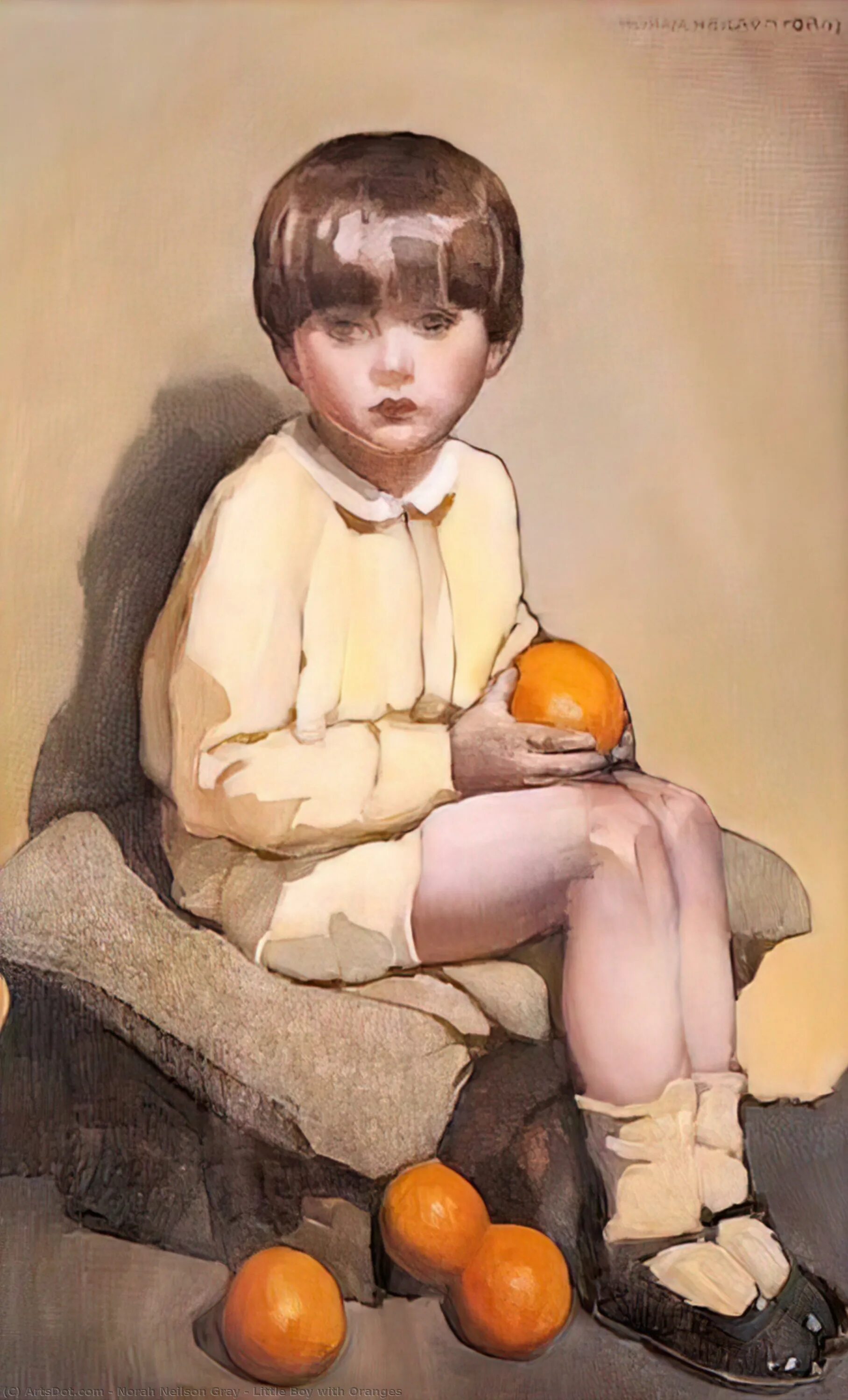 Мальчик мандарин. Norah Neilson Gray (1882–1931) художник. Norah Neilson Gray 1882-1931 портреты. Картины с мальчиками известных художников.