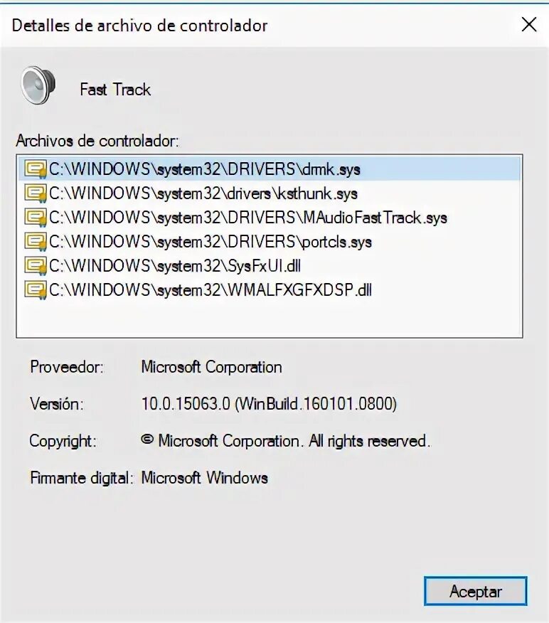Fast track driver windows 10