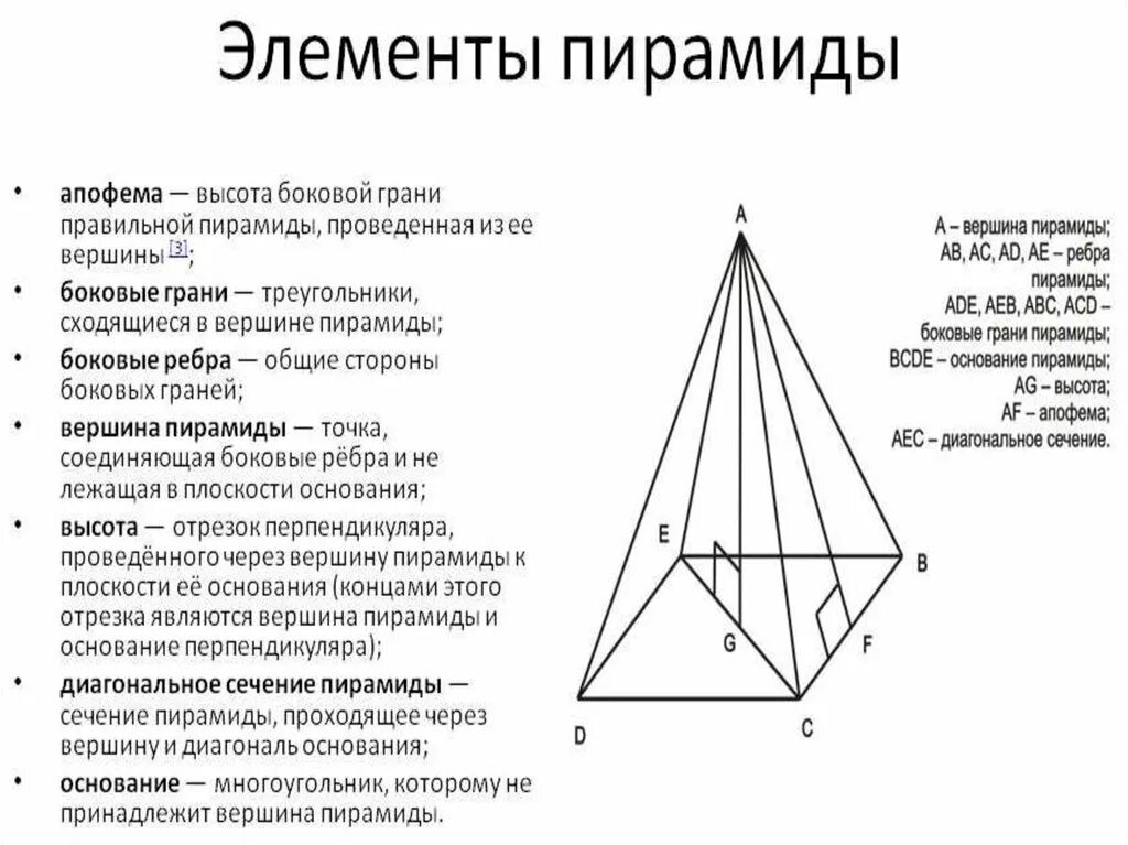 Пирамиды геометрия 10 класс. Пирамиды 10 класс геометрия теоремы. Правильная пирамида геометрия 10 класс. Пирамида стереометрия 10 кл. Правильная пирамида теория 10 класс геометрия.