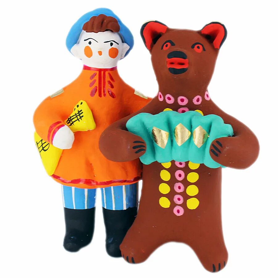 Медведь с гармошкой игрушка. Дымковская игрушка. каргопольская игрушка медведь балалаечник. дымковская игрушка скоморохи. дымковская игрушка &quot;медведь&quot;.