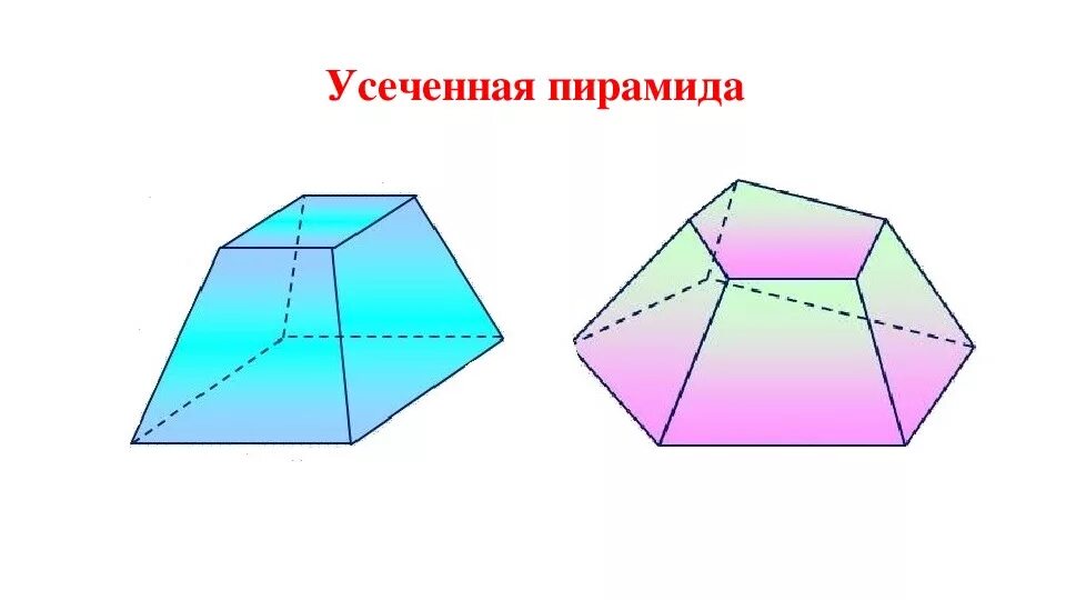 Многоугольники в основании усеченной пирамиды. Пирамида усеченная пирамида. Усеченная пирамида геометрия. Произвольная усеченная пирамида. Правильная усеченная пятиугольная пирамида.