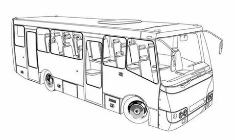 Раскраска автобус машина
