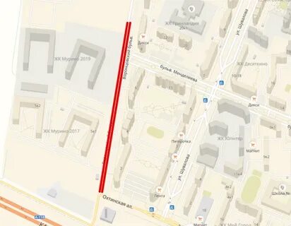 Воронцовский бульвар мурино на карте