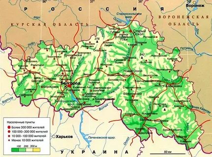 Пос горьковский белгородская обл на карте