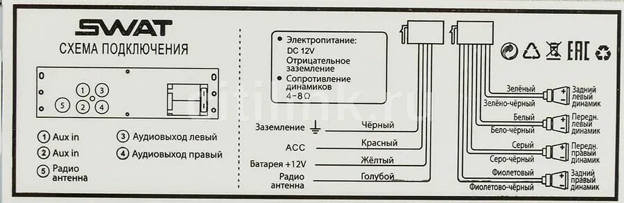 Схема подключения swat