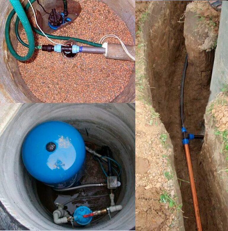 обустройство скважины без кессона с адаптером. скважинный адаптер для скважины. через скважину. скважинный адаптер в кессоне. через скважину.