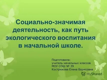 Социально значимая деятельность класса