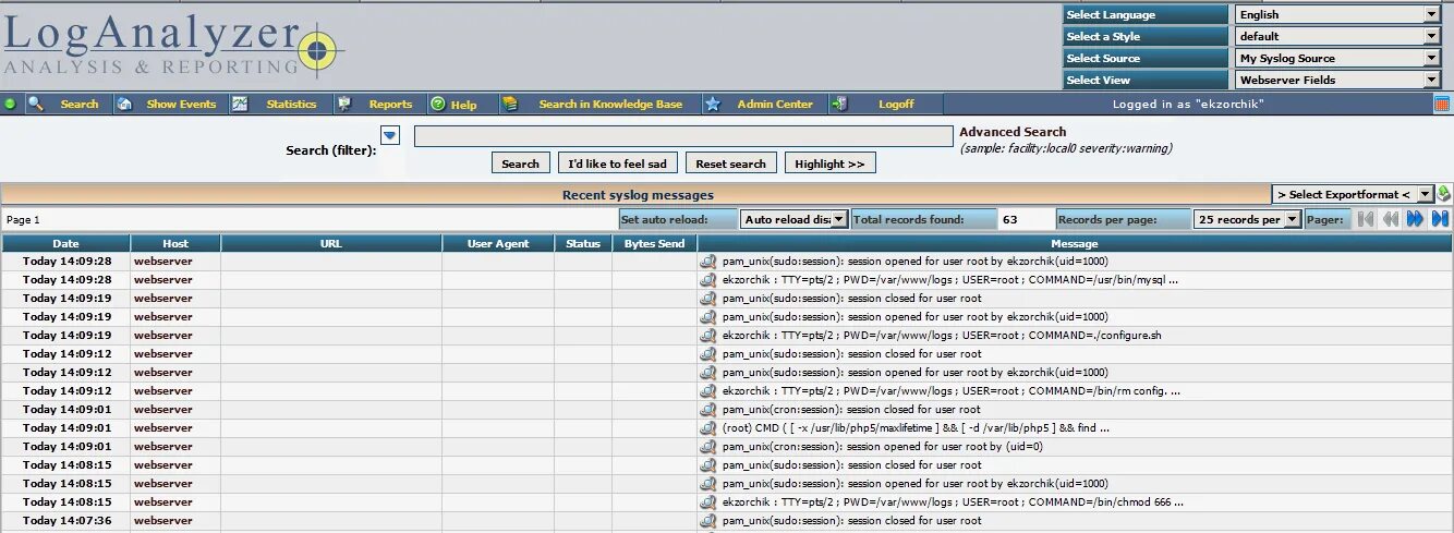 Log syslog