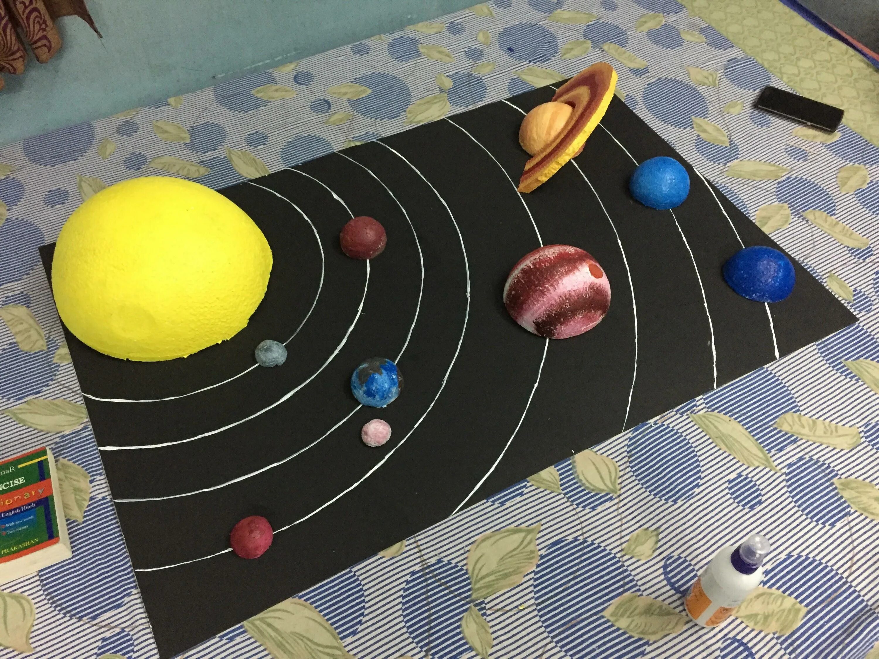 Модель "Солнечная система" (Планетная система; механическая). Макет солнечной системы. Поделка планеты. Поделка Солнечная система.