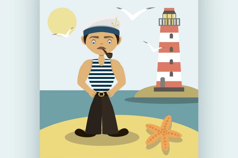 Маяк для плутающих моряков 8 букв. О моряках и маяках. моряк рисунок. маяк матрос. мотрос рисунок без фона.
