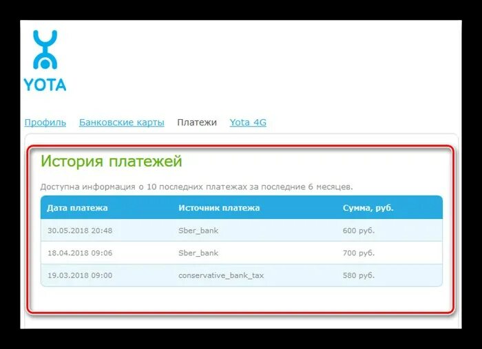 Обещанный платеж йота комбинация